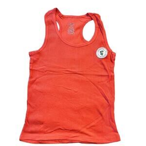 Grip Womens Tank Top Shirt Racerback Rib Knit Stretchy Coral Sleeveless XL